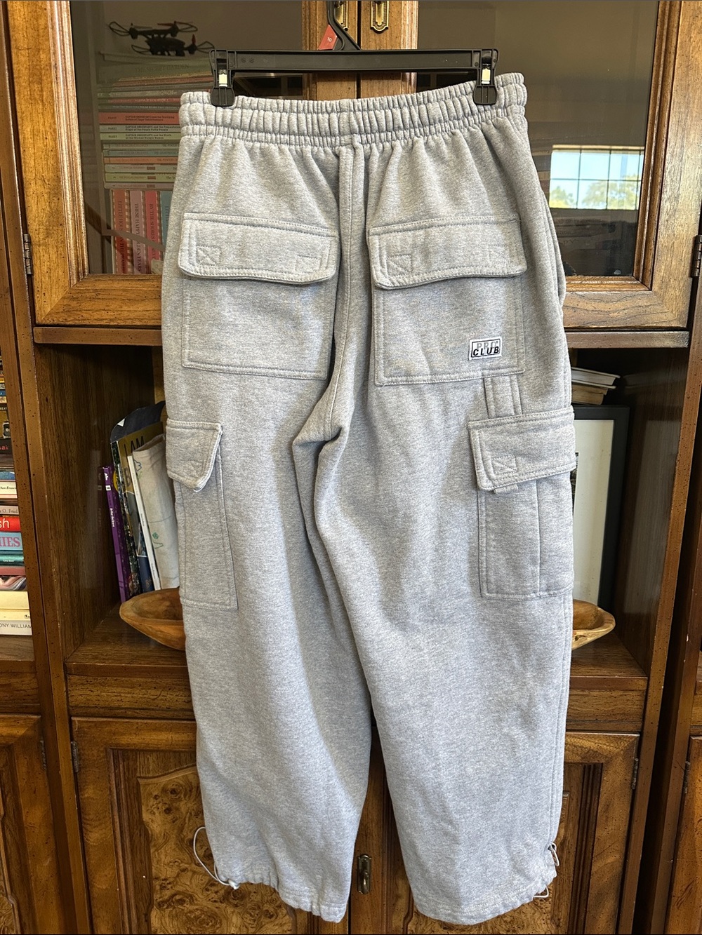 Pro Club Gray Cargo Jogger Sweatpants, size M - Picture 2 of 10